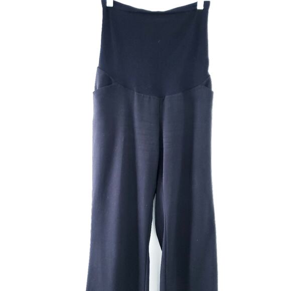 Black Motherhood Maternity Work Pants Slacks Small Front Pockets Trousers Solid - Picture 3 of 6